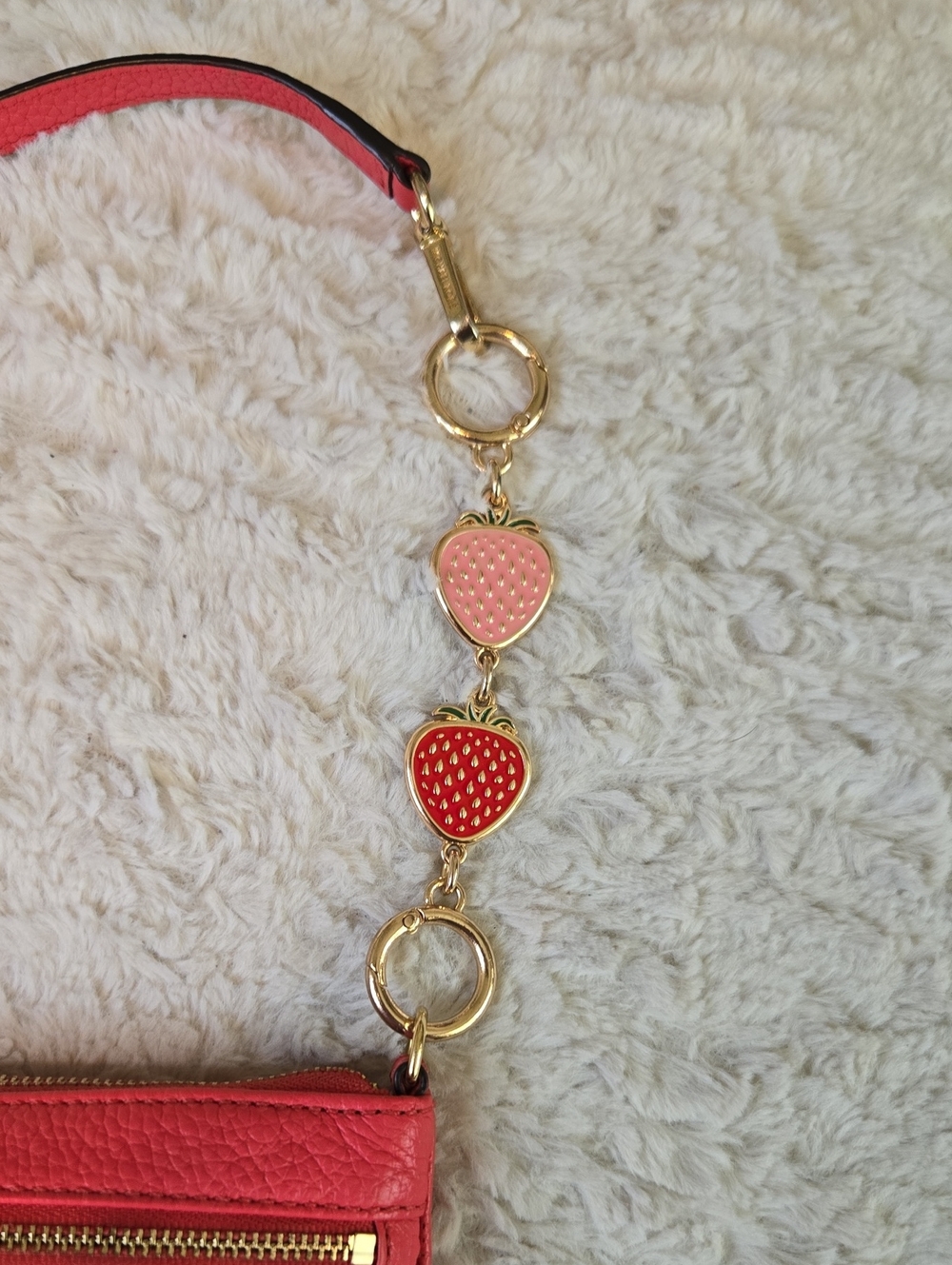 MICHAEL Michael Kors Coral Pink Pebbled Leather Wristlet with Extender - Picture 3 of 7